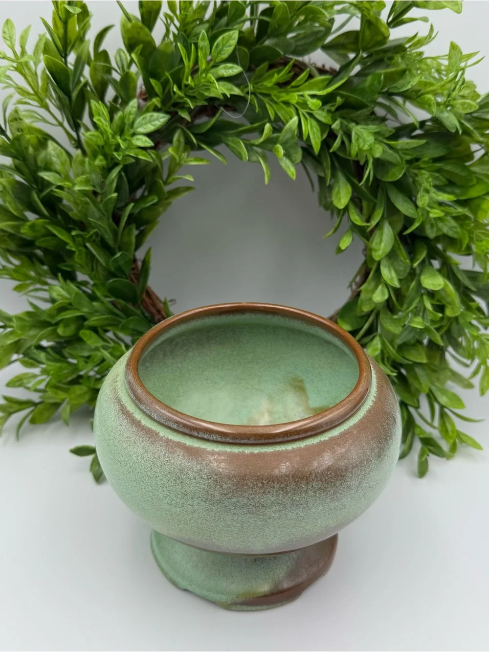 Frankoma Pottery Plainsman Green Planter 22S